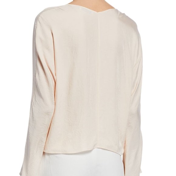 SOLD - VINCE Cross-Front Long Sleeve Blouse - Picture 2 of 2